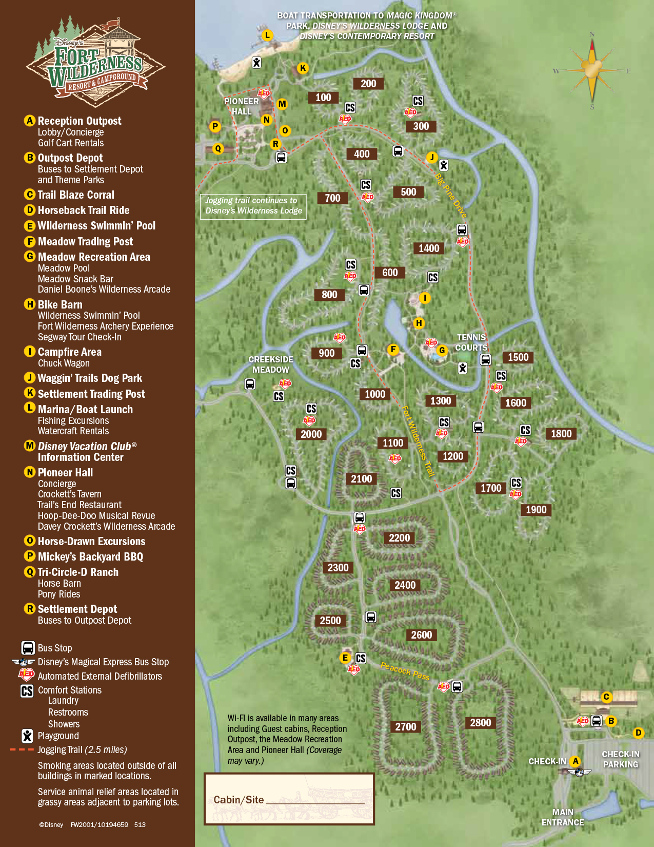 Fort Wilderness Map 
